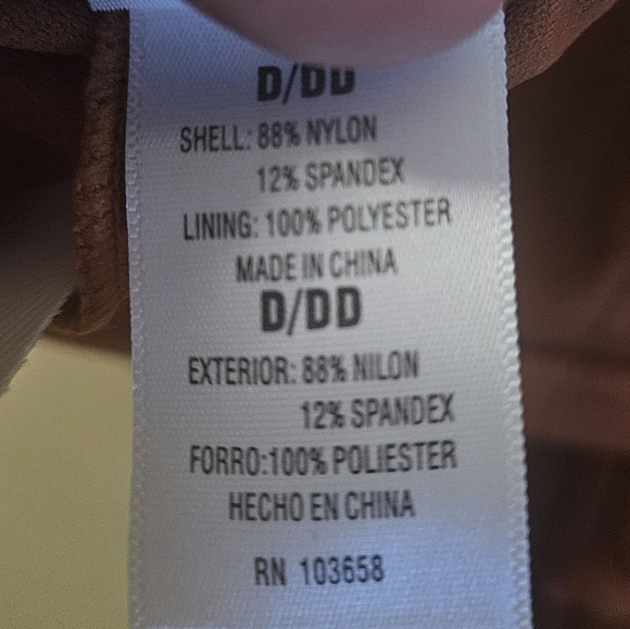 NWT California Waves Women's One Size Cup D/DD Swim Top Rusty Orange Color - Picture 3 of 5